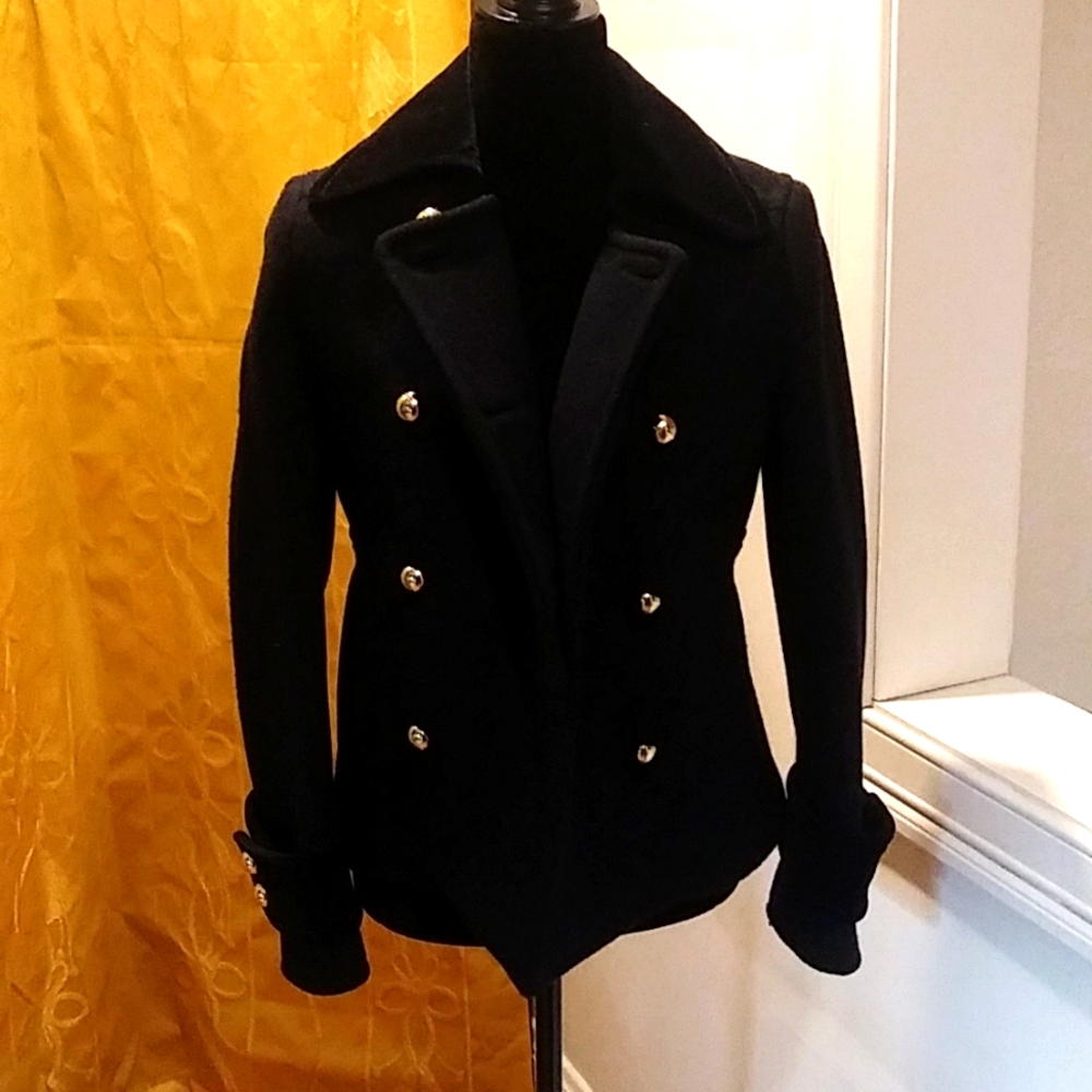 COACH Velvet/Wool/Leather peacoat 4